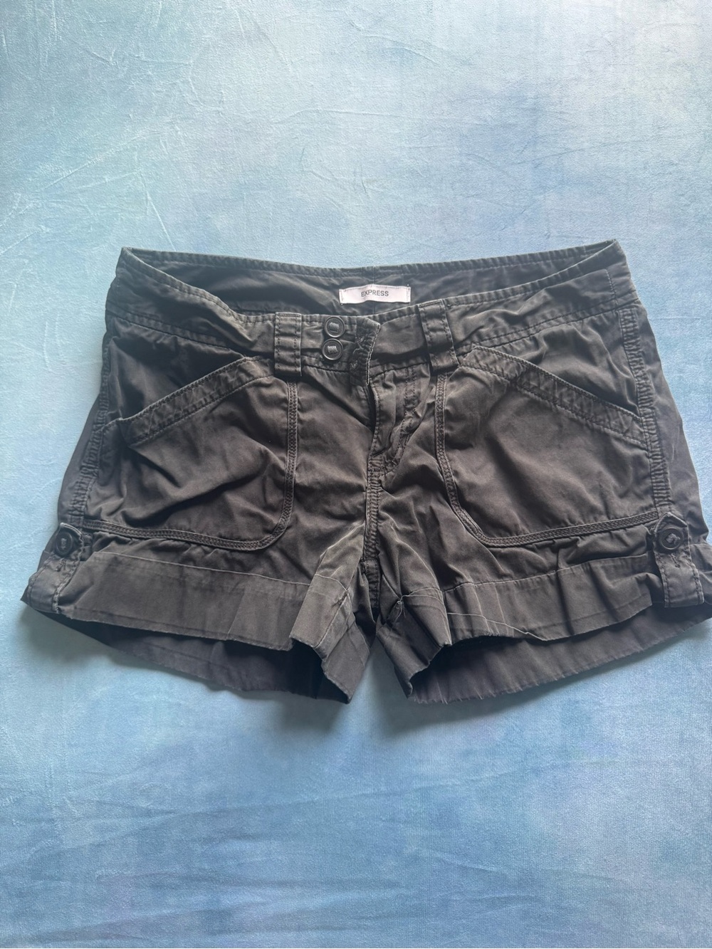 Express Women's Black Cargo Pocket Shorts